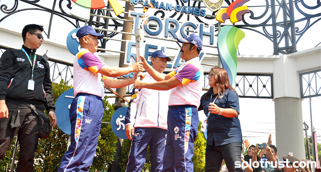 Akhirnya Obor Asian Games Tiba di Kota Solo